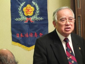 會長林丕繼於會中致辭表示對資深僑胞的敬意1