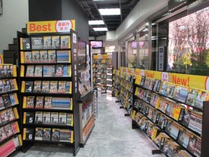 TSUTAYA進軍台灣的第一家店內，號稱藏有3萬2000多部影片(照片提供：TSUTAYA)