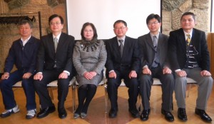 新任幹部左起:林敬三、丁鴻田、詹秀娟、張銀漢、黃銀山、盧聰明
