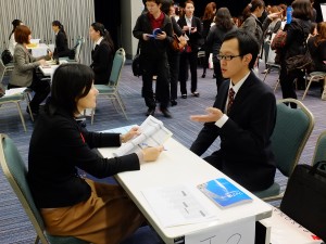 会場では模擬面接も行なわれた