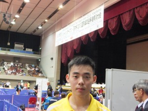 陳建安在日本桌球公開賽的男子單打賽事中獲得銅牌