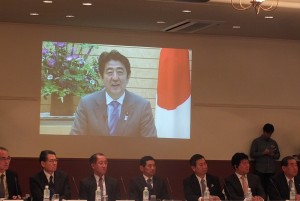 日本首相安倍晉三特別錄製影片致詞，並重申台日間的夥伴關係