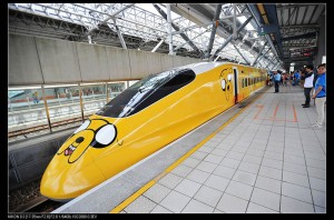スペシャルマーキングが施された台湾高速鉄路の車輌(台湾高速鉄路提供)