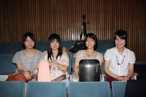 武蔵野音楽大学1年生ヴァイオリン専攻の仲良し4人