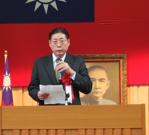 中華民國留日東京華僑總會會長李維祥致詞呼籲僑界團結一心,為國家貢獻心力