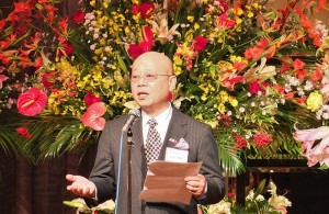 千葉縣中華總會會長浜岡禎雄表示該會將以日本極致待客之道做為中心主旨,誠摯接待人事物
