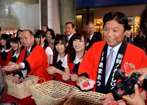 福岡縣參訪團至新竹辦理甘王草莓產銷會(照片提供:新竹市政府)