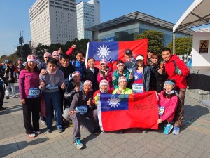 不少台灣跑者前來參加東京馬拉松賽,進行運動交流