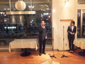 橫濱企業經營支援財團理事長屋代昭治出席感謝晚會，並祝賀研修生完成研修