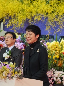 日本皇室成員高圓宮妃久子出席14日的開幕和頒獎儀式