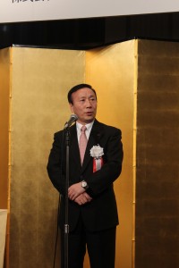 祝辞を述べるNTTドコモ代表取締役社長・加藤薫氏
