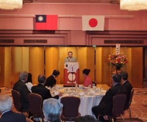 神奈川縣日華親善協會會長田中和德致詞表示該會每年皆會組團到台訪問