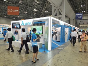 台達電子首度將全系列的商品,完整地在日本尖端科技展中展出