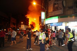 火災により被害は広がった(写真提供:中央社)