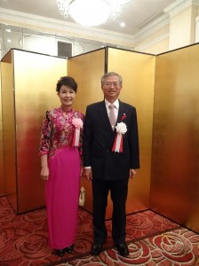 蔡處長伉儷盛裝迎賓