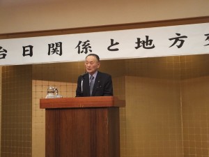 靜岡縣議會日華友好議員聯盟會長森竹治郎報告靜岡縣縣政現況