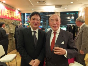 板橋區議會議員長瀨達也(左)應邀出席餐會