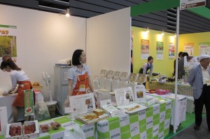 台湾でも注目を集める米粉パンのブース