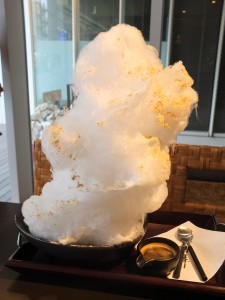 「綿菓子と台湾ポントンのアフォガード」。中にはアイスが！