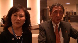 謝張芳珠期許學習台灣傑人會精神〈左起:現任日本總會長謝張芳珠 2016日本總會長平井清 〉