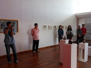 駐那霸辦事處處長蘇啟誠出席致詞,盼透過美術交流增進雙方人民友誼