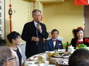 駐大阪辦事處處長蔡明耀感謝鄉親們過去兩年多來的照顧