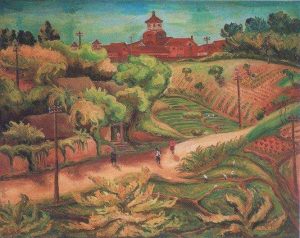 陳澄波作「淡水中学」1936年