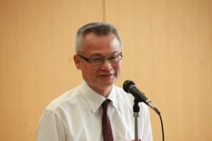 群馬縣台灣總會會長頌彥真賢致詞感謝大家的參與讓台灣市集活動得以盛大舉行