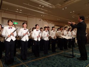 管樂名校的京都兩洋高校管樂團精彩演奏為國慶酒會增添風采
