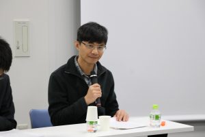 甘耀明參加１月２１日在台灣文化中心舉辦的「作家甘耀明筆下台灣文學的日本意象」國際研討會