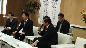 賴清德拜會東京都議會議長川井重勇(右)