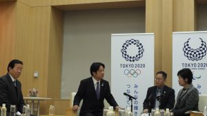 台南市長賴清德與東京都知事小池百合子(右)進行會談