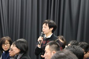 台灣旅日作家溫又柔向甘耀明提問