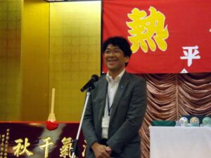 来賓挨拶:平戸市長・黒田成彦氏 来賓挨拶:平戸市長・黒田成彦氏