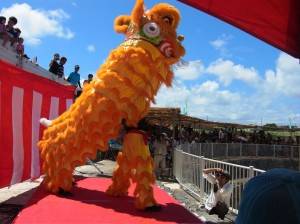 琉球華僑總會龍獅團表演舞獅 琉球華僑總會龍獅團表演舞獅