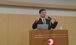台北駐日經濟文化代表處教育組副組長林世英，應邀為留日大學教師聯誼會和中國語文學會演講