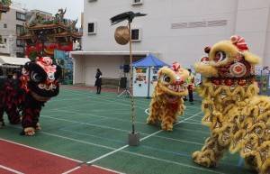 園遊會由南舞獅精彩的表演揭開序幕