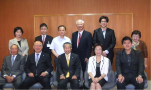 日本關東崇正會一行於5月19日拜會茨城町（照片提供：周子秋）
