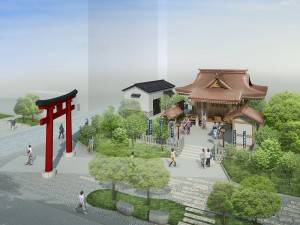 預計今年10月完工的「福德神社」預想圖(照片提供:三井不動產)