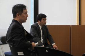 会見には台北駐福岡経済文化弁事処の戎義俊処長も出席