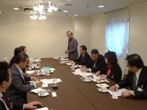 災害時に於ける在日華僑連絡網作成が決定された東北六県会長会議にて（写真提供：東北六県華僑総会）