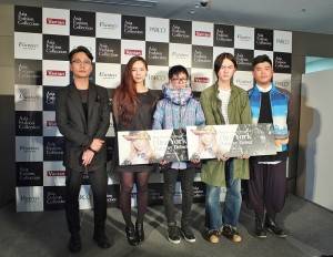 莊承華(左2)、韓國設計師Lee Younggon(左1)和香港設計師Nelson Leung(右1),將與日本設計師星拓真(右3)及榛葉翼(右2)將一同前往紐約參加時裝周