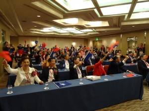 全體高呼凍蒜 為國民黨候選人加油