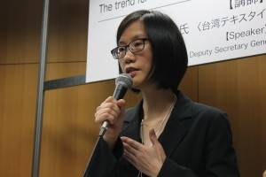 台湾紡織業拓展会の副秘書長兼市場開発処処長の楊暁琴さん