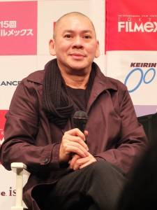 蔡明亮監督。ユーモア溢れるトークで観客を惹きつけた。