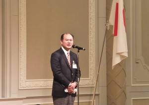 駐橫濱辦事處處長粘信士致詞盼與會人士繼續支持雙方交流往來