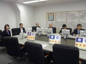 參訪團到川崎市災害對策本部聽取介紹
