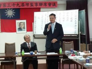 組長陳敏永感謝大阪中華總會來對僑務工作的協助