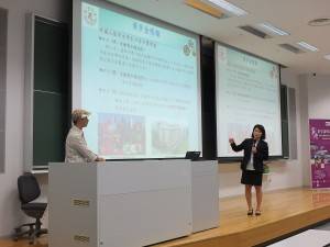 法政大学の外濠校舎にて、台湾の大学によるプレゼンテーションの様子