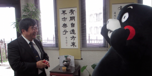 くまもんは日頃の感謝を伝えに来たという